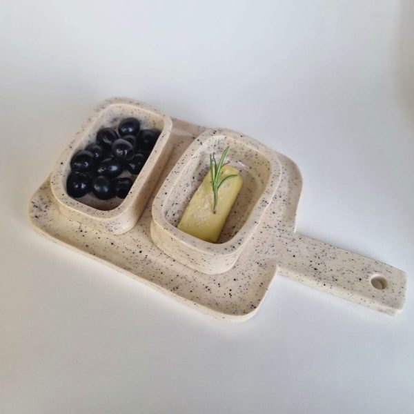 plank met eten - Bewerkt
